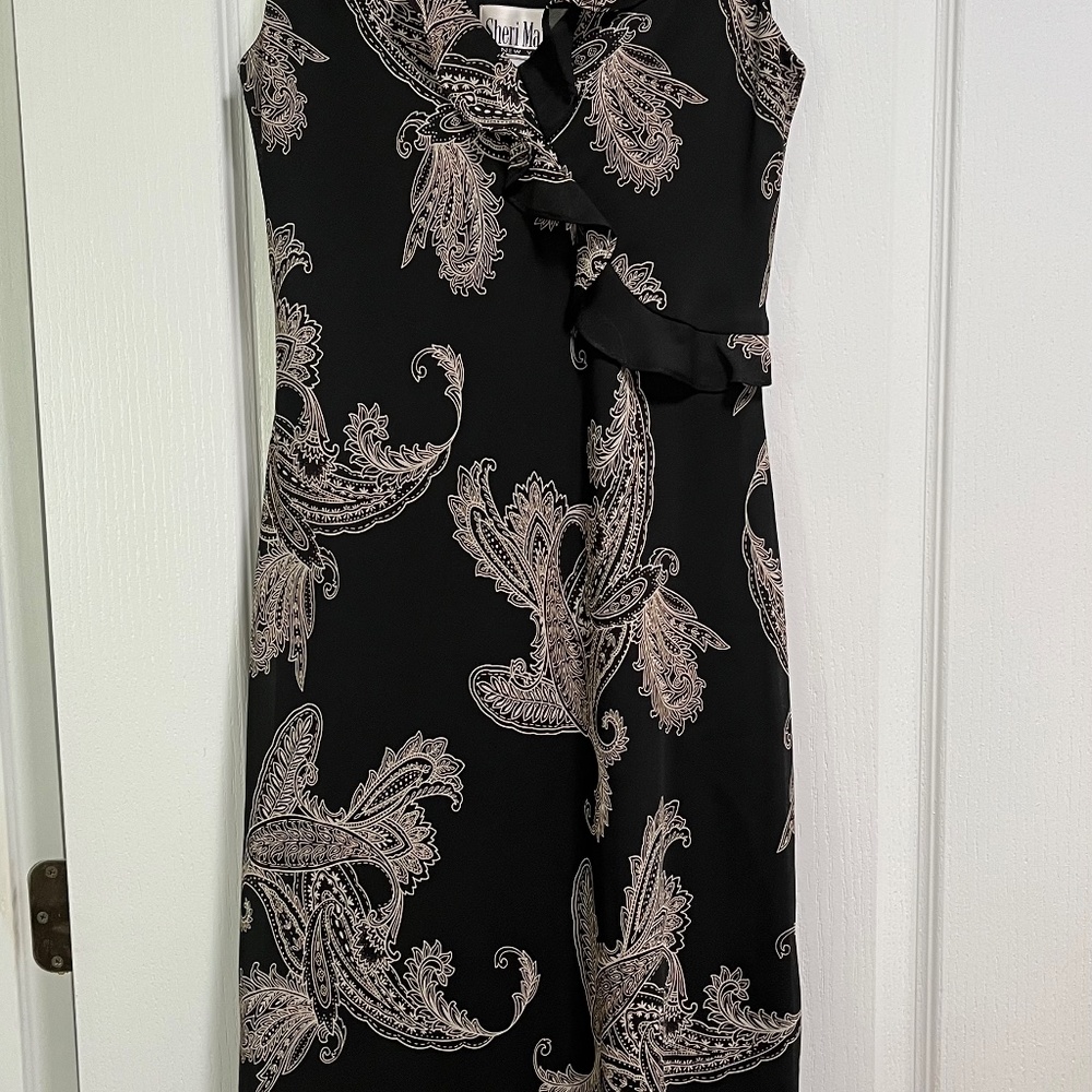 Sheri Martin Ruffled black dress